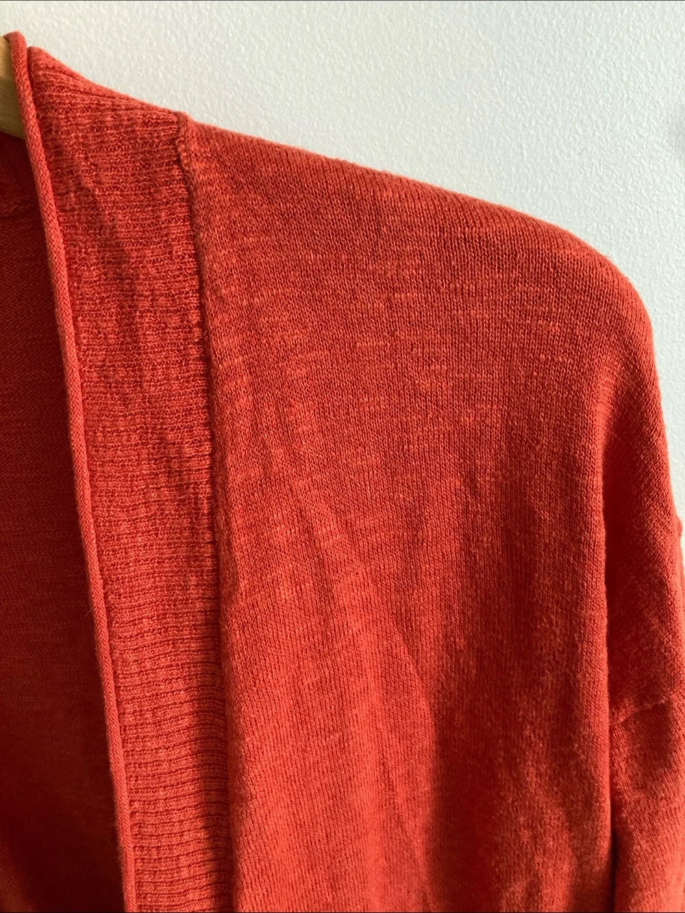 Madewell Bradley Open-Front Burnt Orange Cardigan, Women’s Size Small